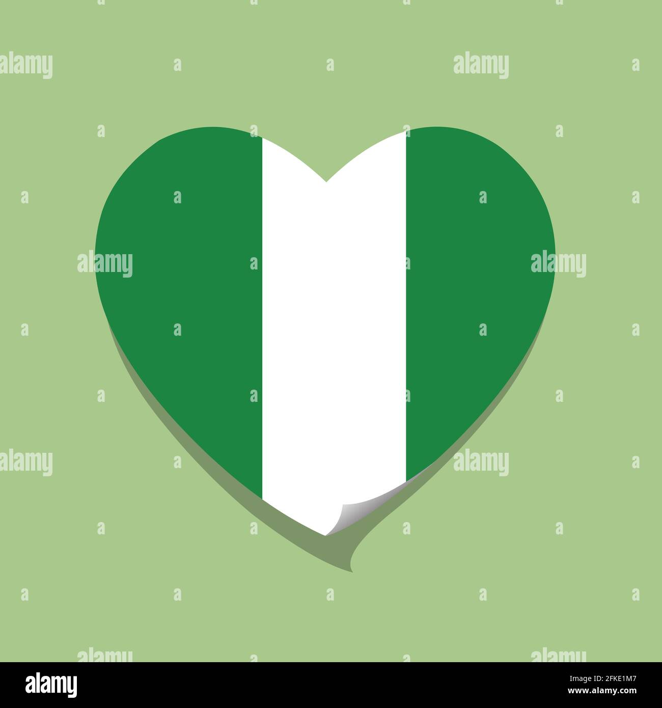 I love Nigeria flag heart vector illustration Stock Vector Image & Art ...