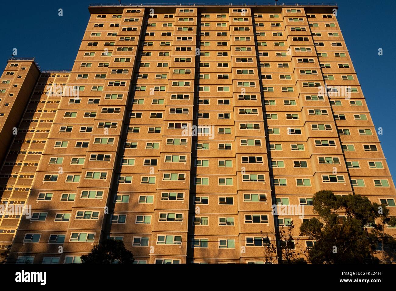 Housing commission flats in Lygon Street Carlton, Melbourne, Victoria, Australia Stock Photo