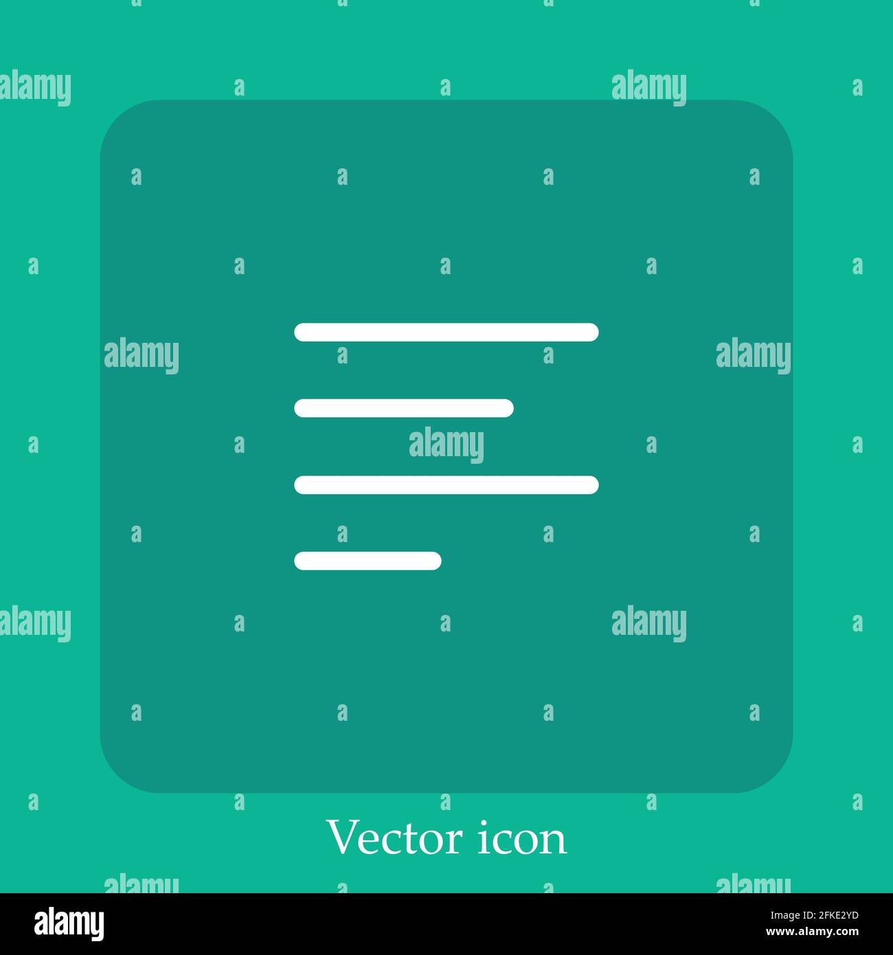 left align vector icon linear icon.Line with Editable stroke Stock Vector