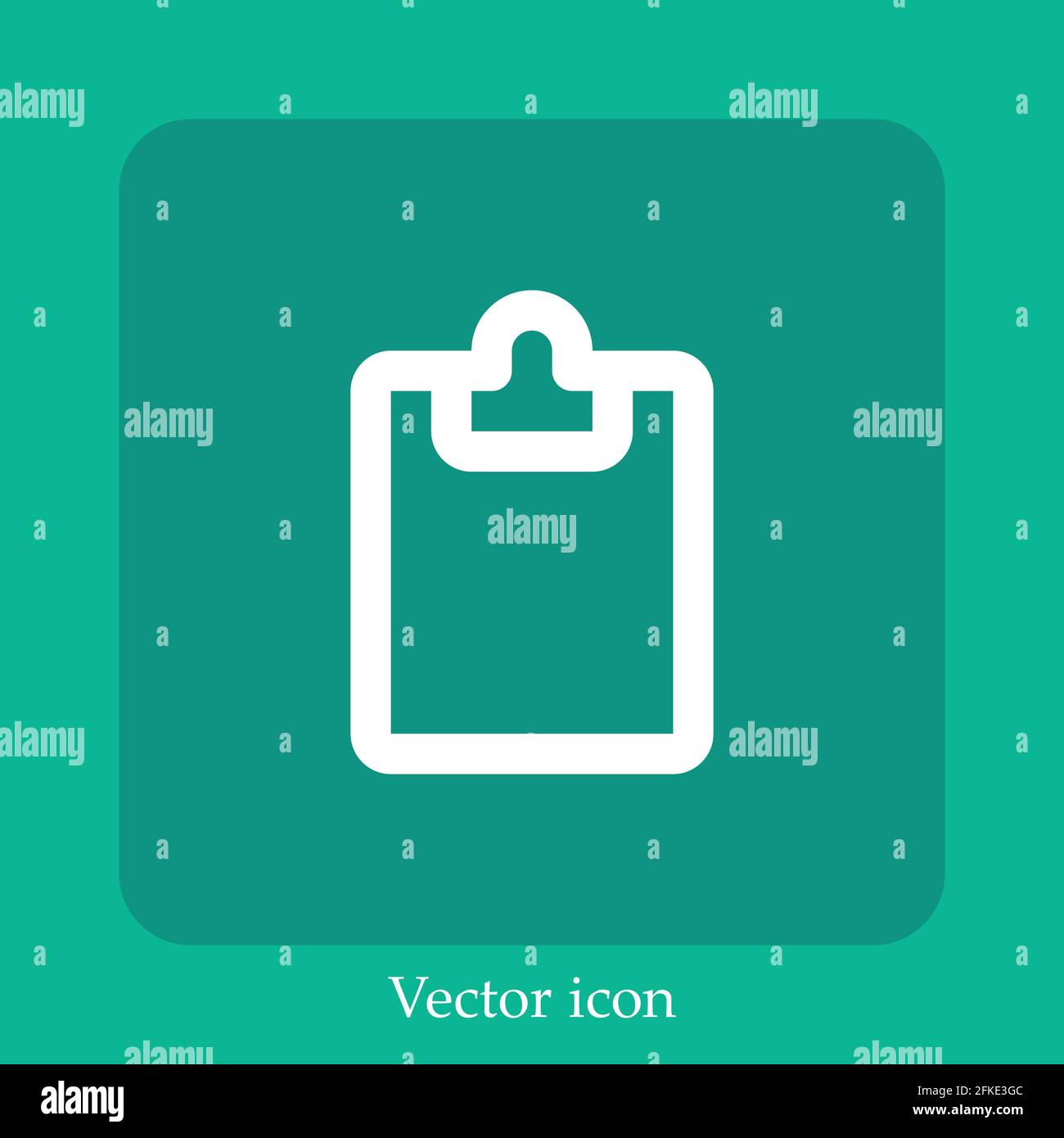 clipboard vector icon linear icon.Line with Editable stroke Stock Vector