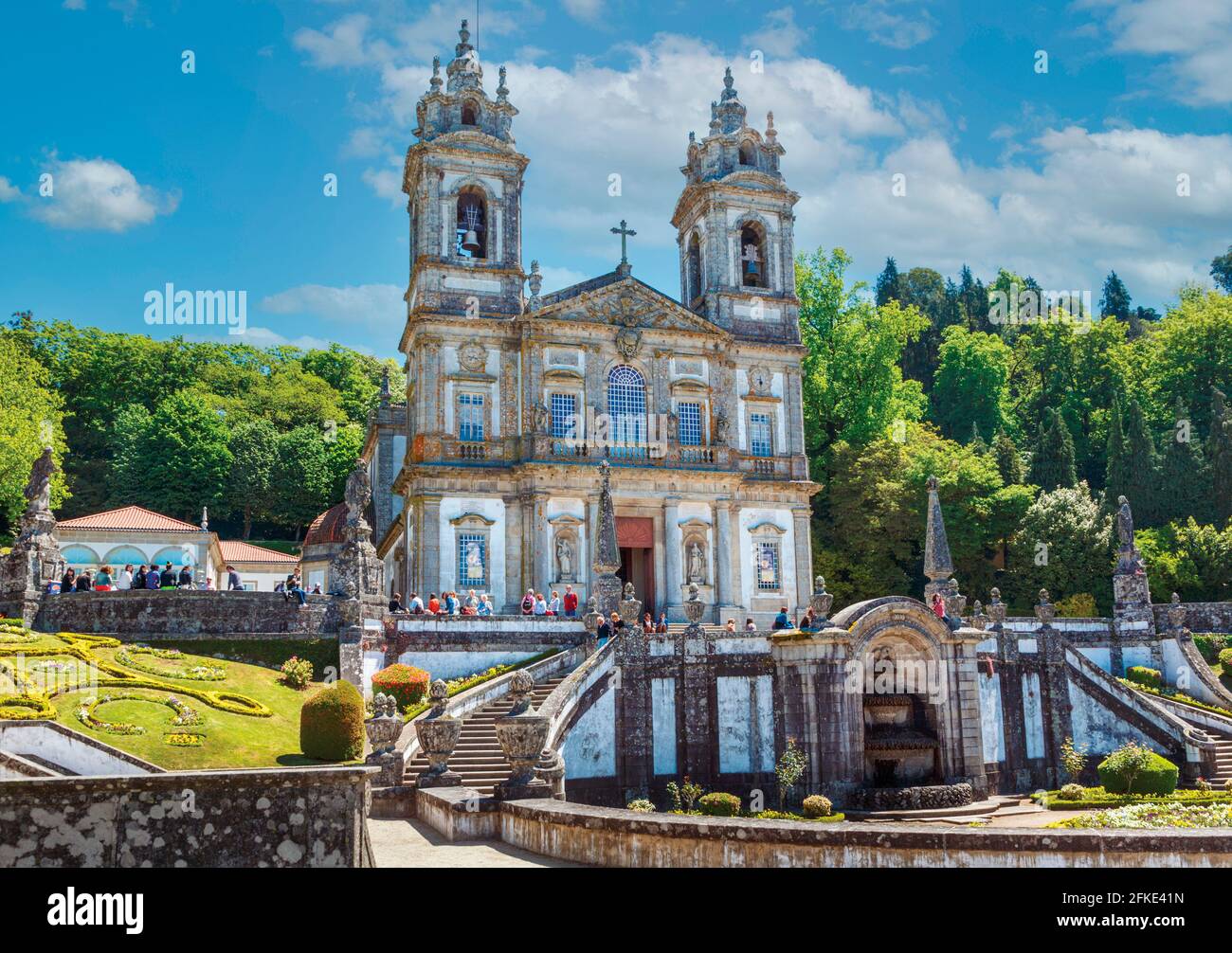 Braga, Braga District, Portugal.  Bom Jesus do Monte sanctuary.  Bom Jesus is a UNESCO World Heritage Site. Stock Photo
