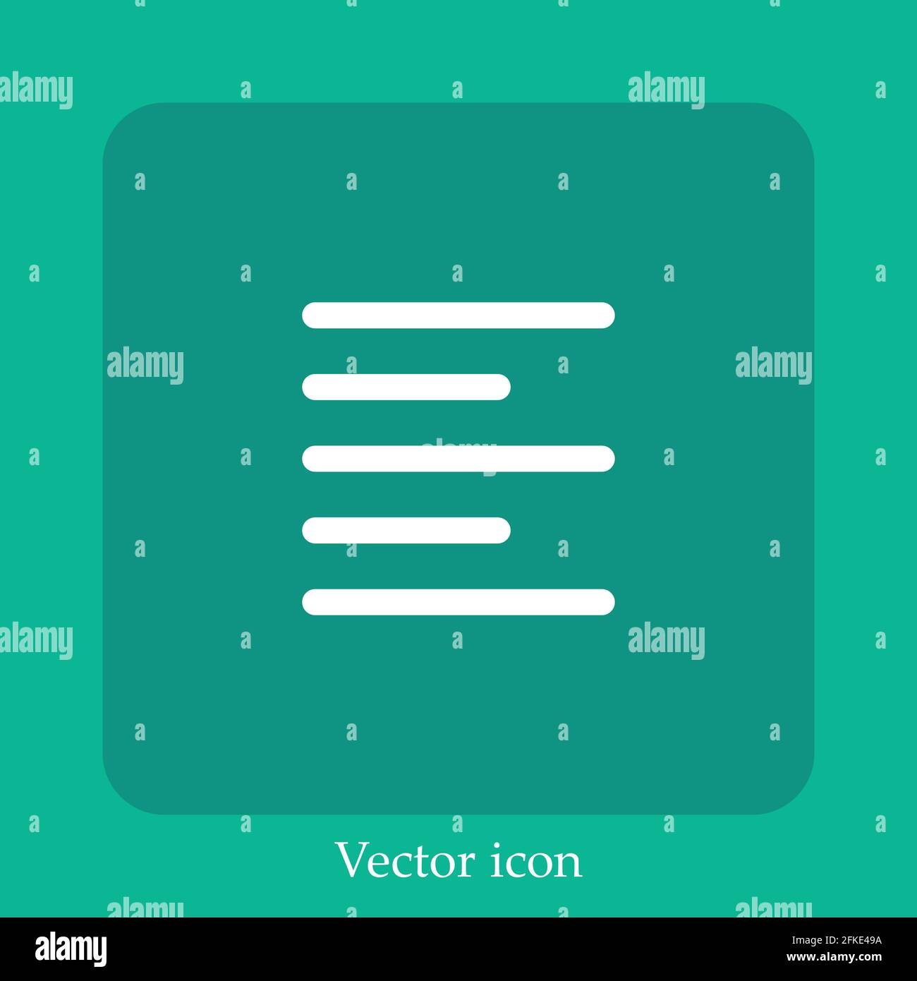 align left vector icon linear icon.Line with Editable stroke Stock ...