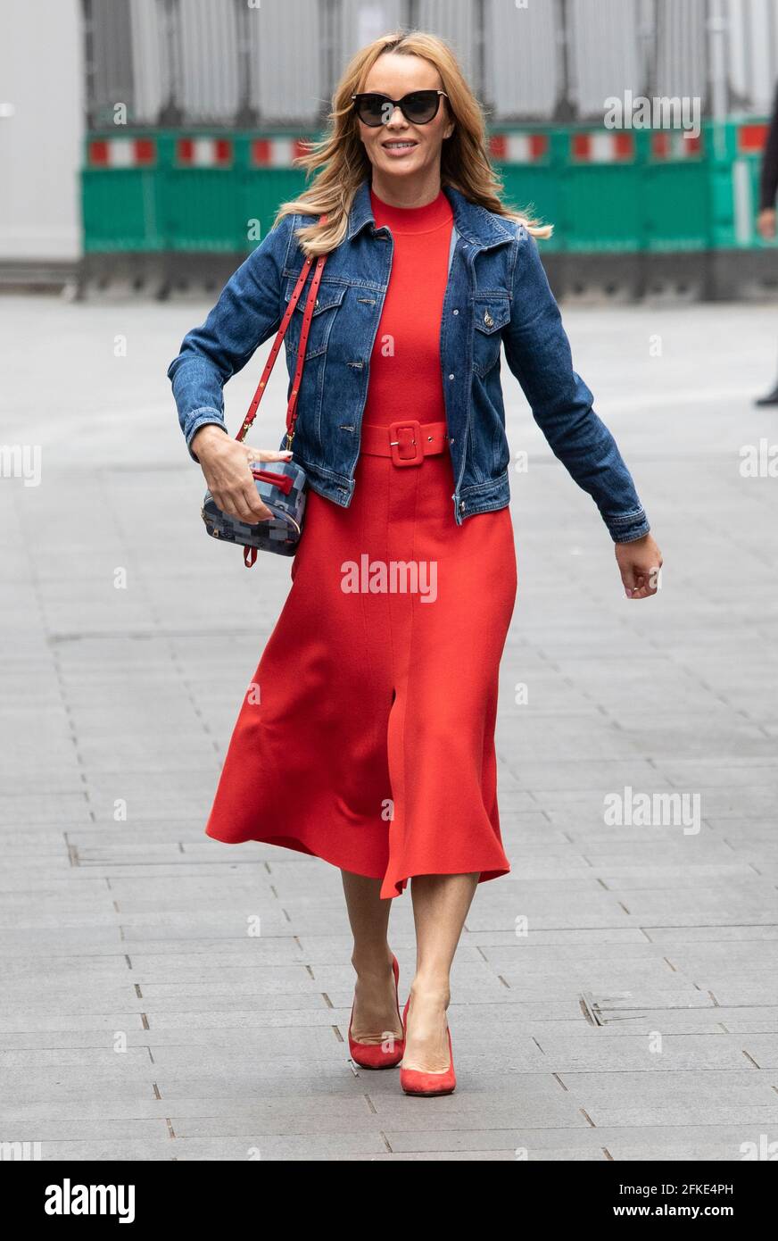 Red denim jacket uk sales