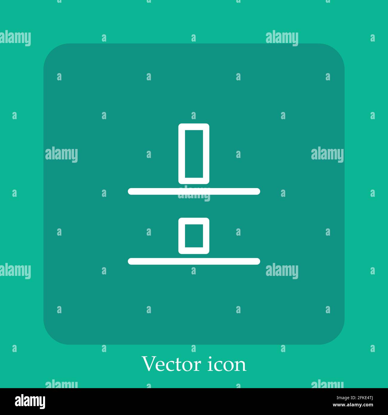 center align vector icon linear icon.Line with Editable stroke Stock ...