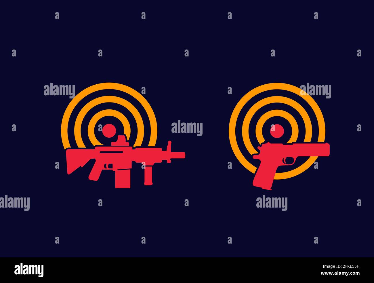 guns and target vector logo icons Stock Vector Image & Art - Alamy