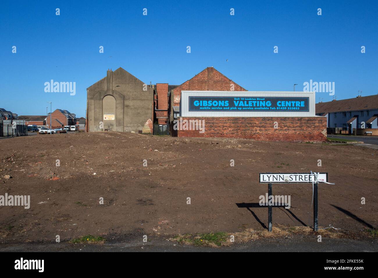 Lynn Street was once West Hartlepool's main shopping area. Very little remains visible today ,Hartlepool, County Durham, UK Stock Photo