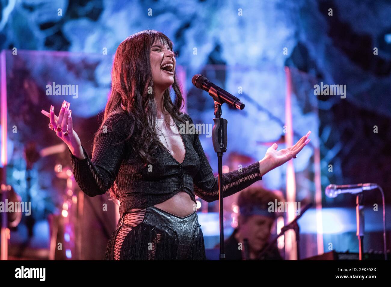 Nathy Peluso performing at Palau de la Música Catalana, Barcelona 30 Apr.  2021. Photographer: Ale Espaliat Stock Photo - Alamy