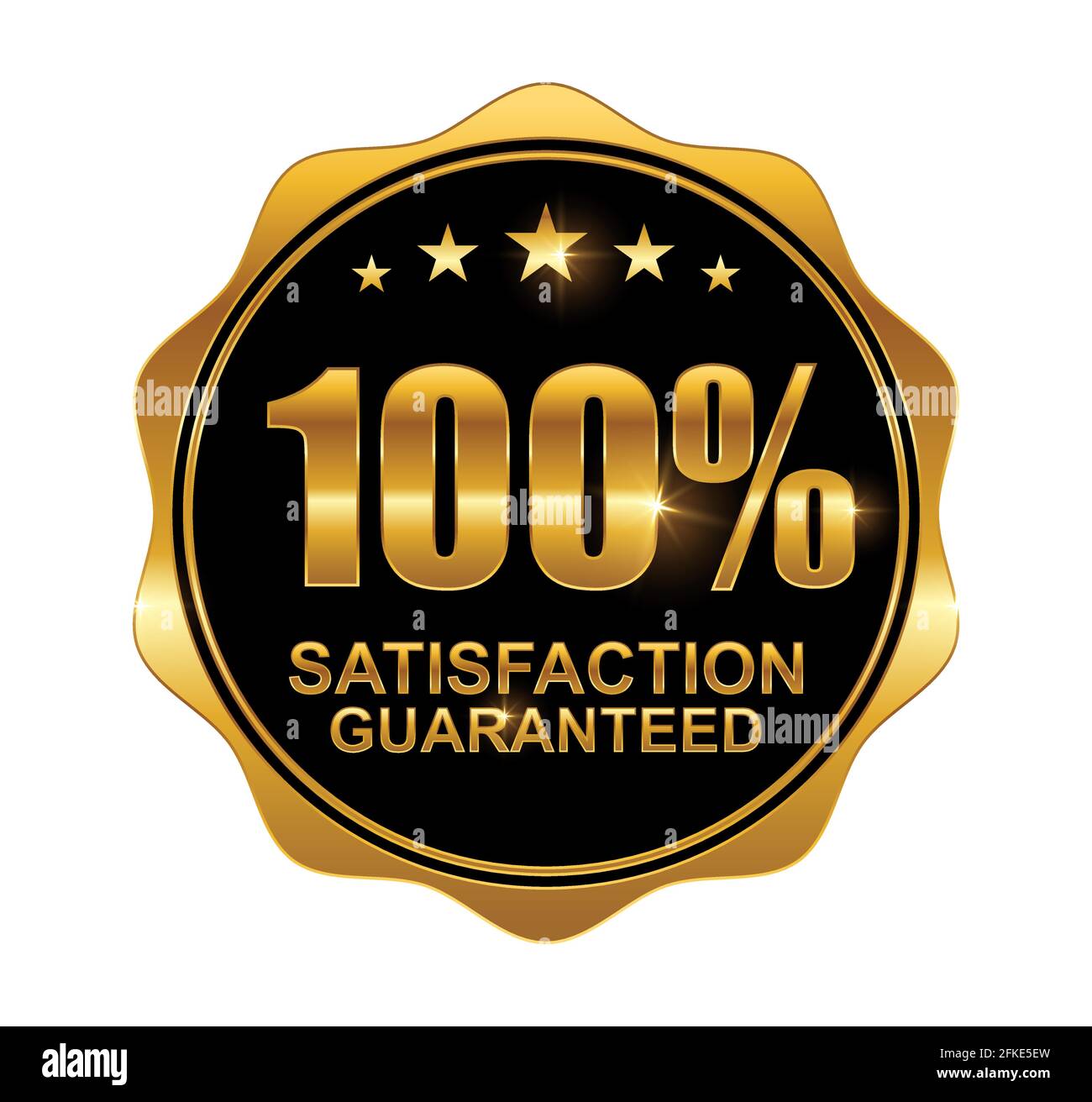 Golden 100 percent original label Royalty Free Vector Image