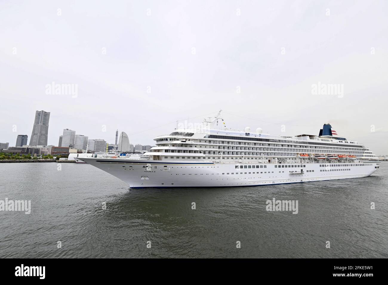 Yokohama Japan 1st May 2021 The Asuka Ii Cruise Ship Returns To The Port Of Yokohama Near Tokyo On May 1 2021 After A Passenger Tested Positive For The Novel Coronavirus Kyodo Kyodo
