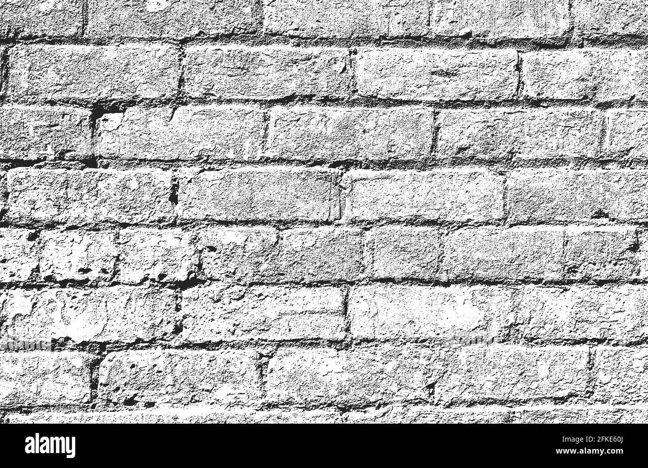 Distressed overlay texture of old brick wall, grunge background ...