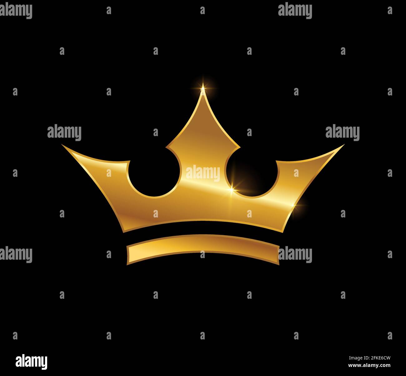 A Vector Illustration of Golden Crown Logo Sign Stock Vector Image ...