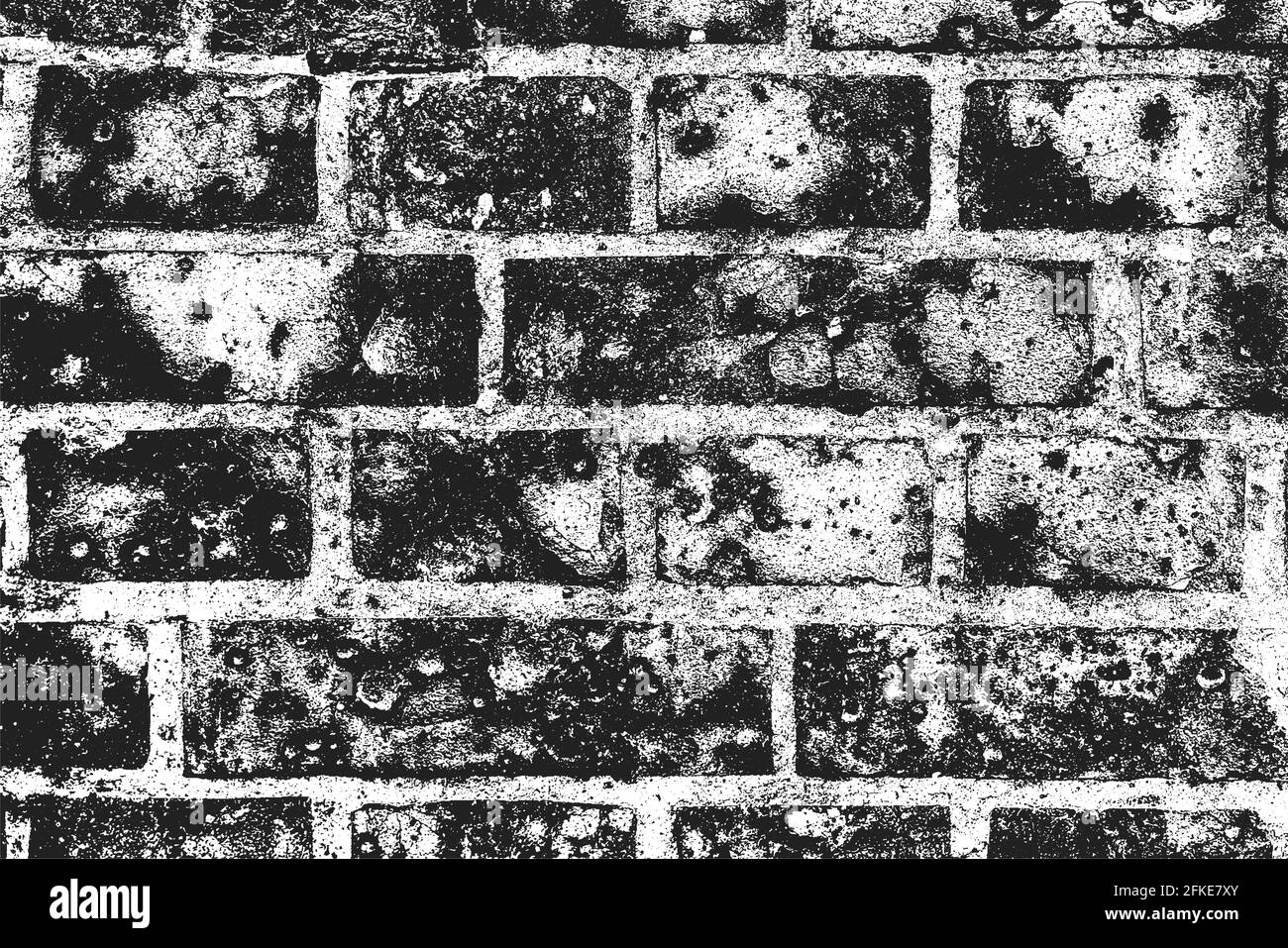 Distressed overlay texture of old brick wall, grunge background ...
