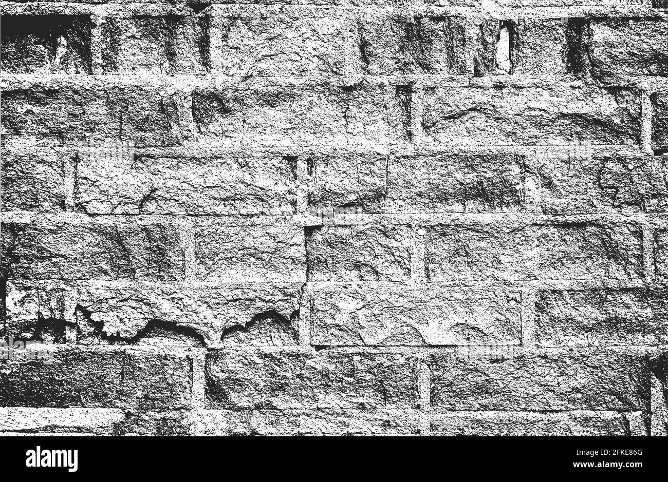 Distressed overlay texture of old brick wall, grunge background ...