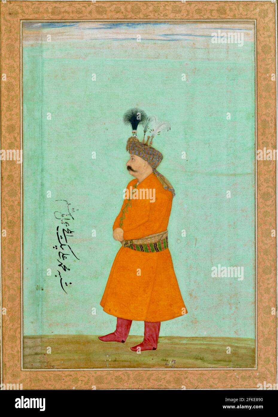 Muhammed Ali Beg portrait from 1631. Stock Photo