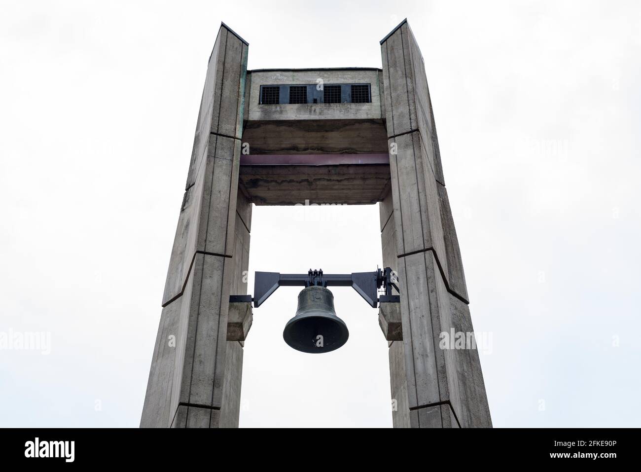 Poznan, wielkopolskie, Poland, 06.07.2019: close-up of the Bell of Peace and Friendship Among Nations monument in Cytadela park, Poznań, Poland Stock Photo