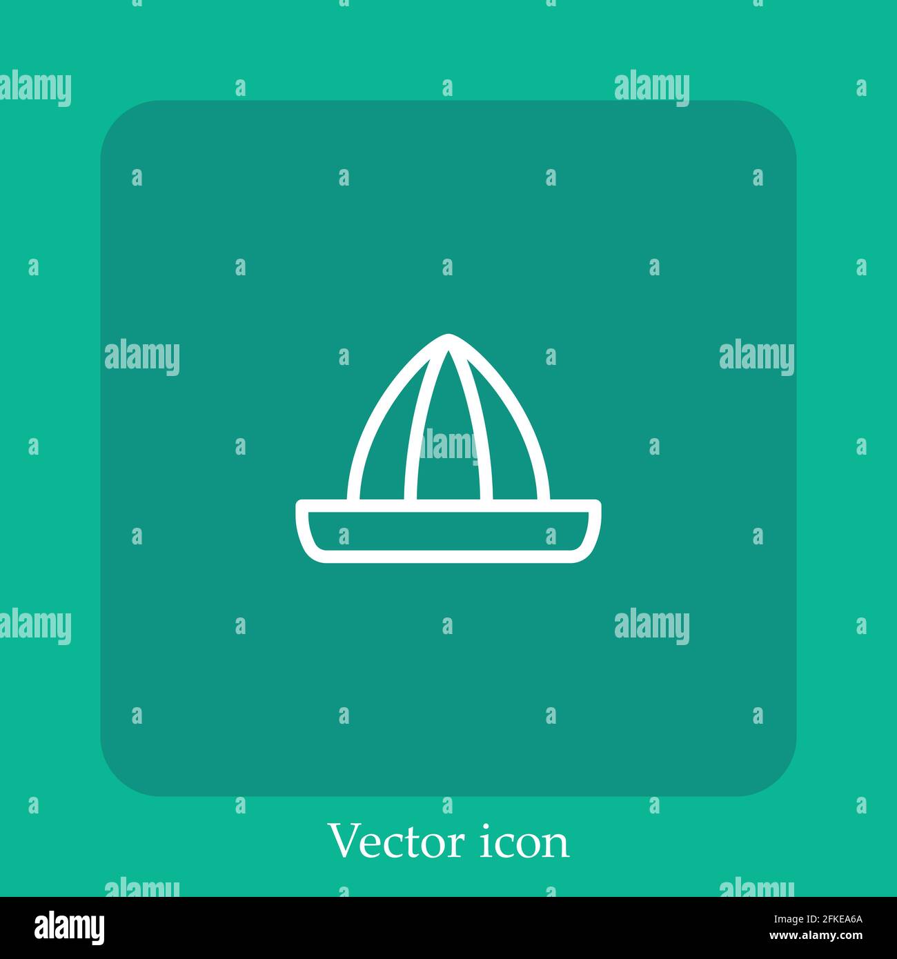 juicer vector icon linear icon.Line with Editable stroke Stock Vector