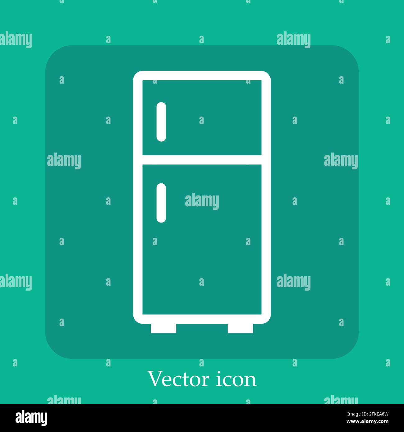 fridge vector icon linear icon.Line with Editable stroke Stock Vector ...