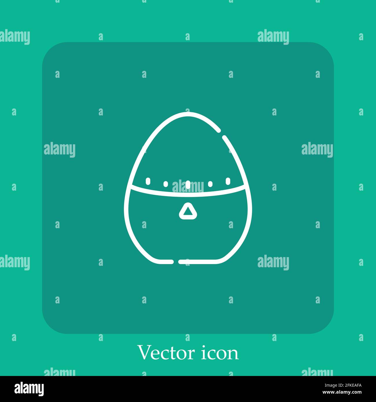 kitchen timer vector icon linear icon.Line with Editable stroke Stock Vector