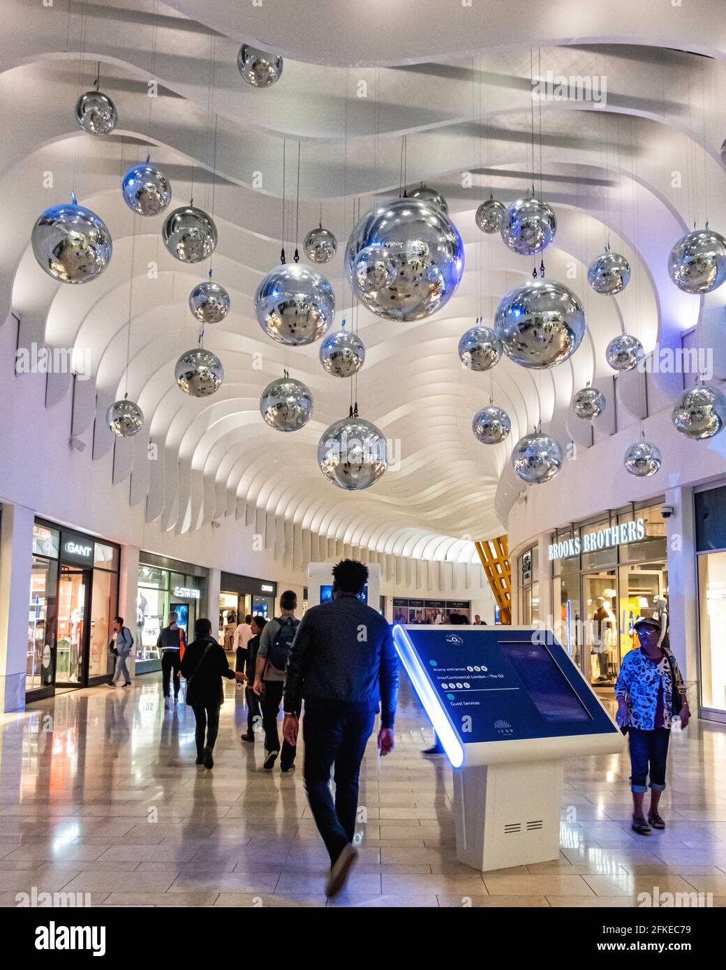 The Icon Outlet. Shopping centre at the O2 arena offers discounts on top designer brands,Greenwich Peninsula, London,UK Stock Photo