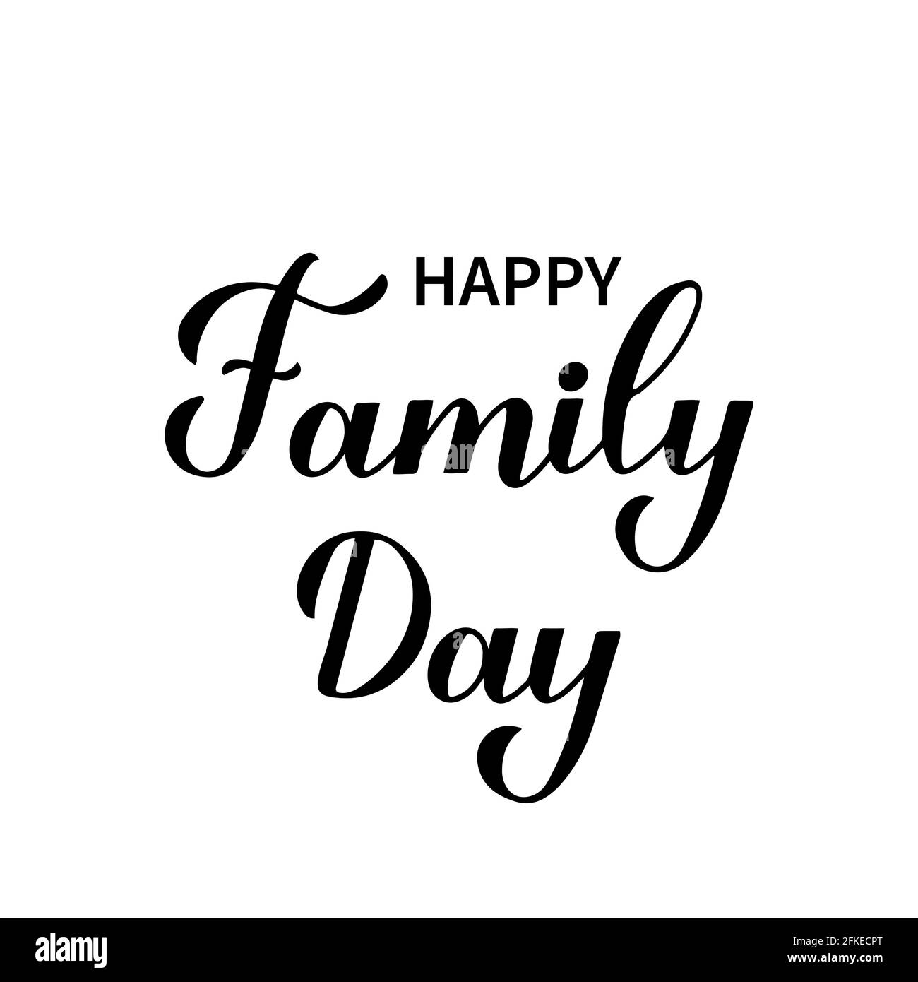 Happy Family Day calligraphy hand lettering isolated on white