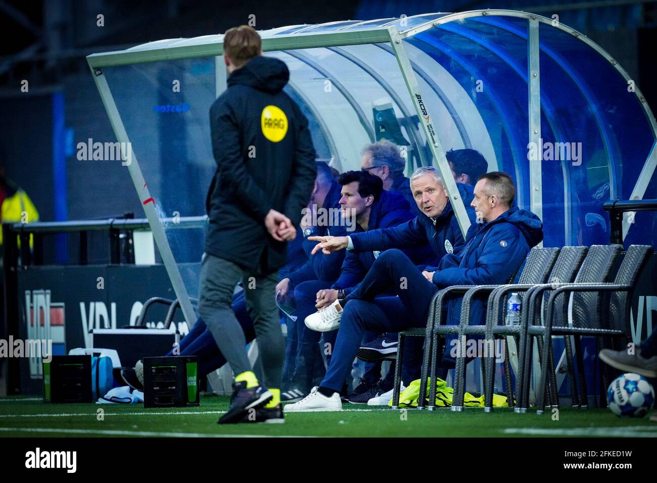 EINDHOVEN, NETHERLANDS - APRIL 30: coach Jack de Gier of FC Den Bosch during the Keuken kampioen divisie 2020-201 match between FC Eindhoven and FC De Stock Photo