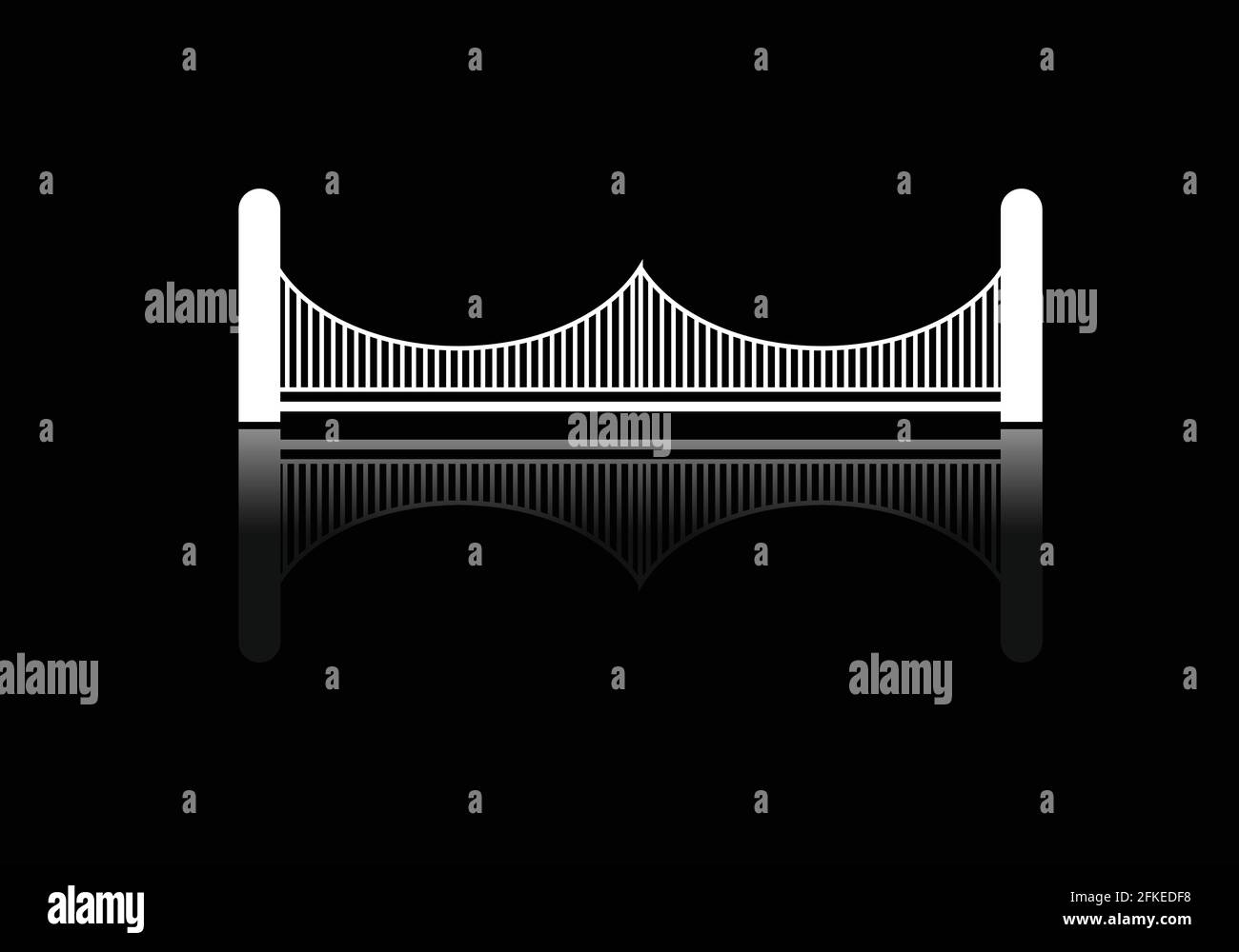 Bridge Logo icon vector illustration design Template Stock Vector