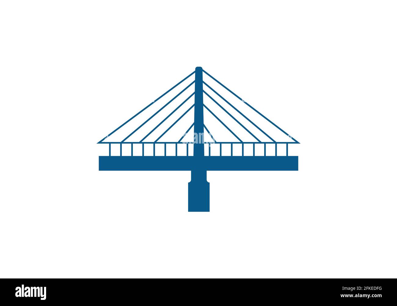 Bridge Logo icon vector illustration design Template Stock Vector