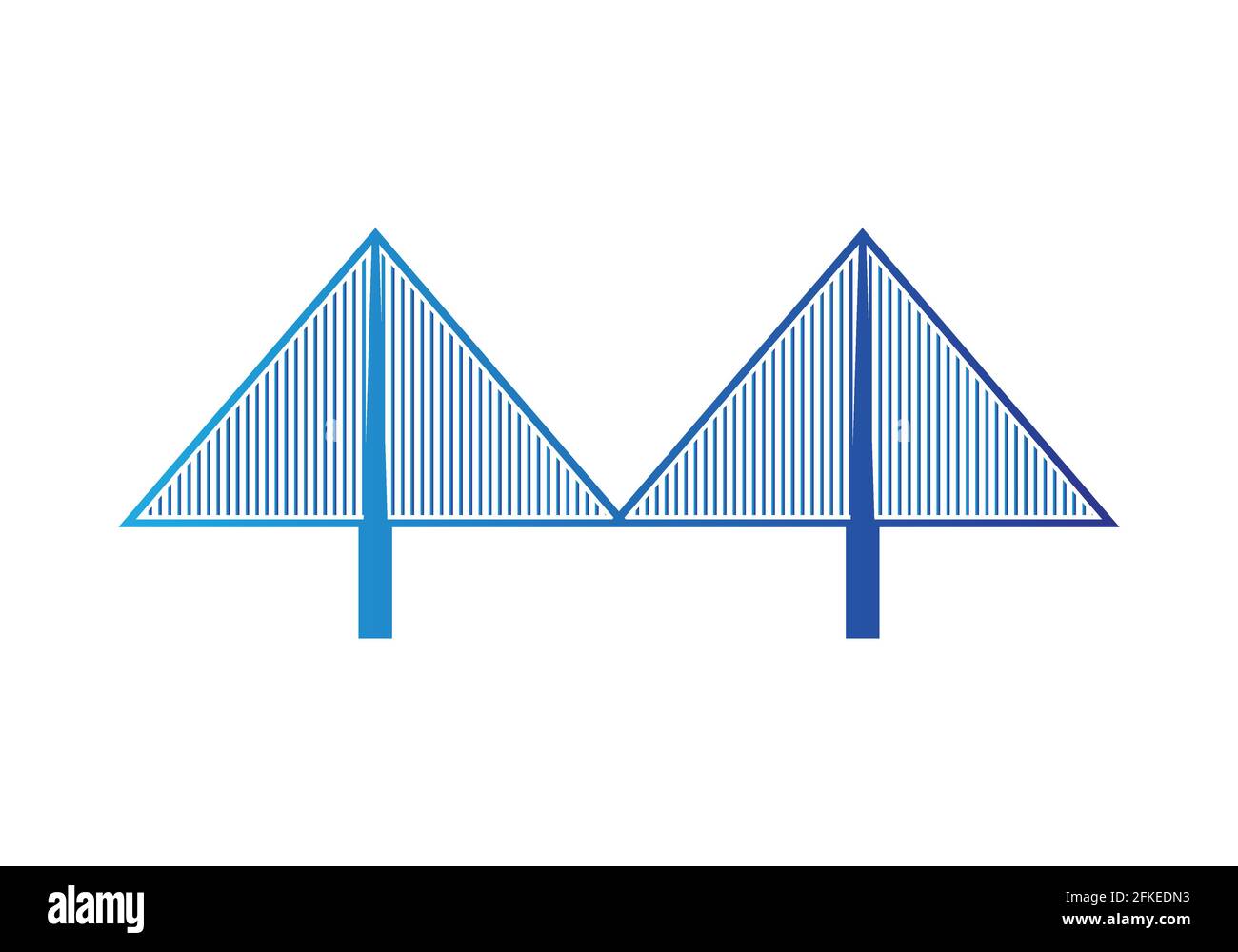 Bridge Logo icon vector illustration design Template Stock Vector