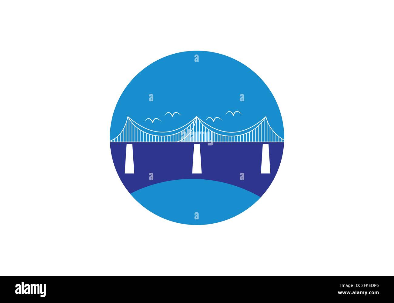 Bridge Logo icon vector illustration design Template Stock Vector