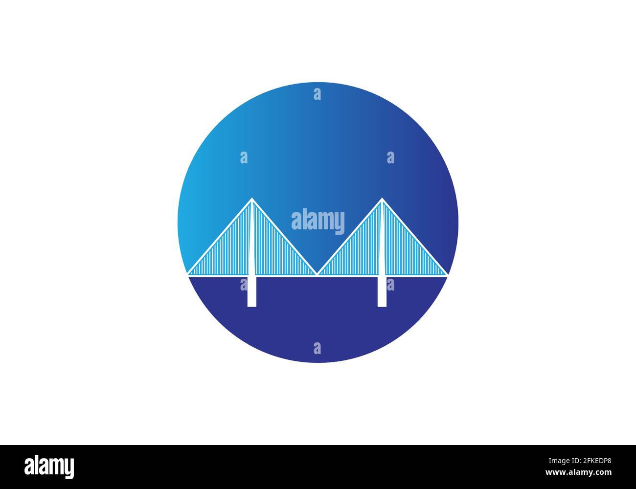 Bridge Logo icon vector illustration design Template Stock Vector