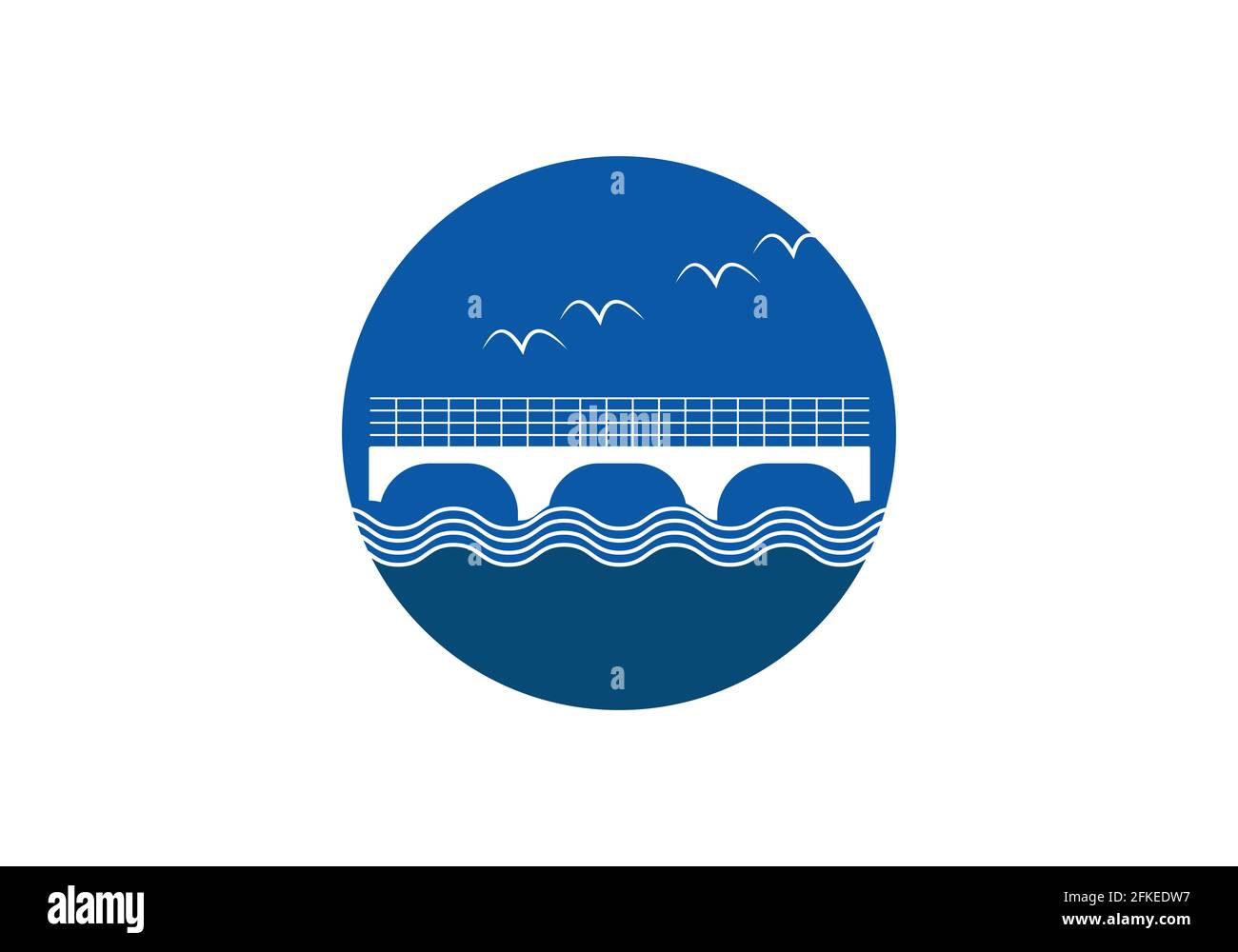 Bridge Logo icon vector illustration design Template Stock Vector