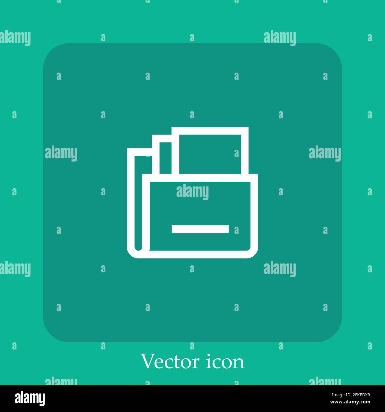 files vector icon linear icon.Line with Editable stroke Stock Vector ...