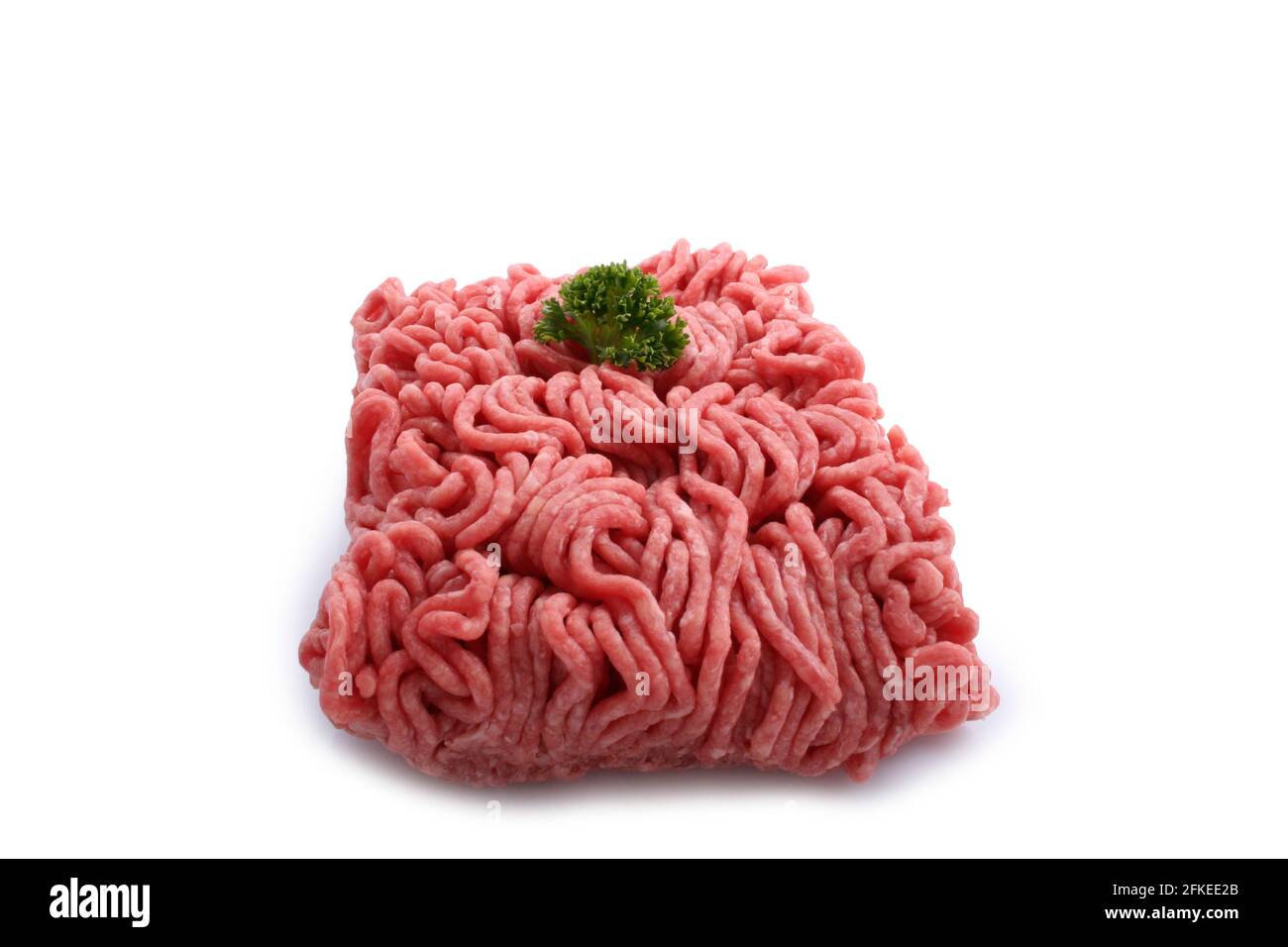 mince raw meat isolated on a white background Stock Photo