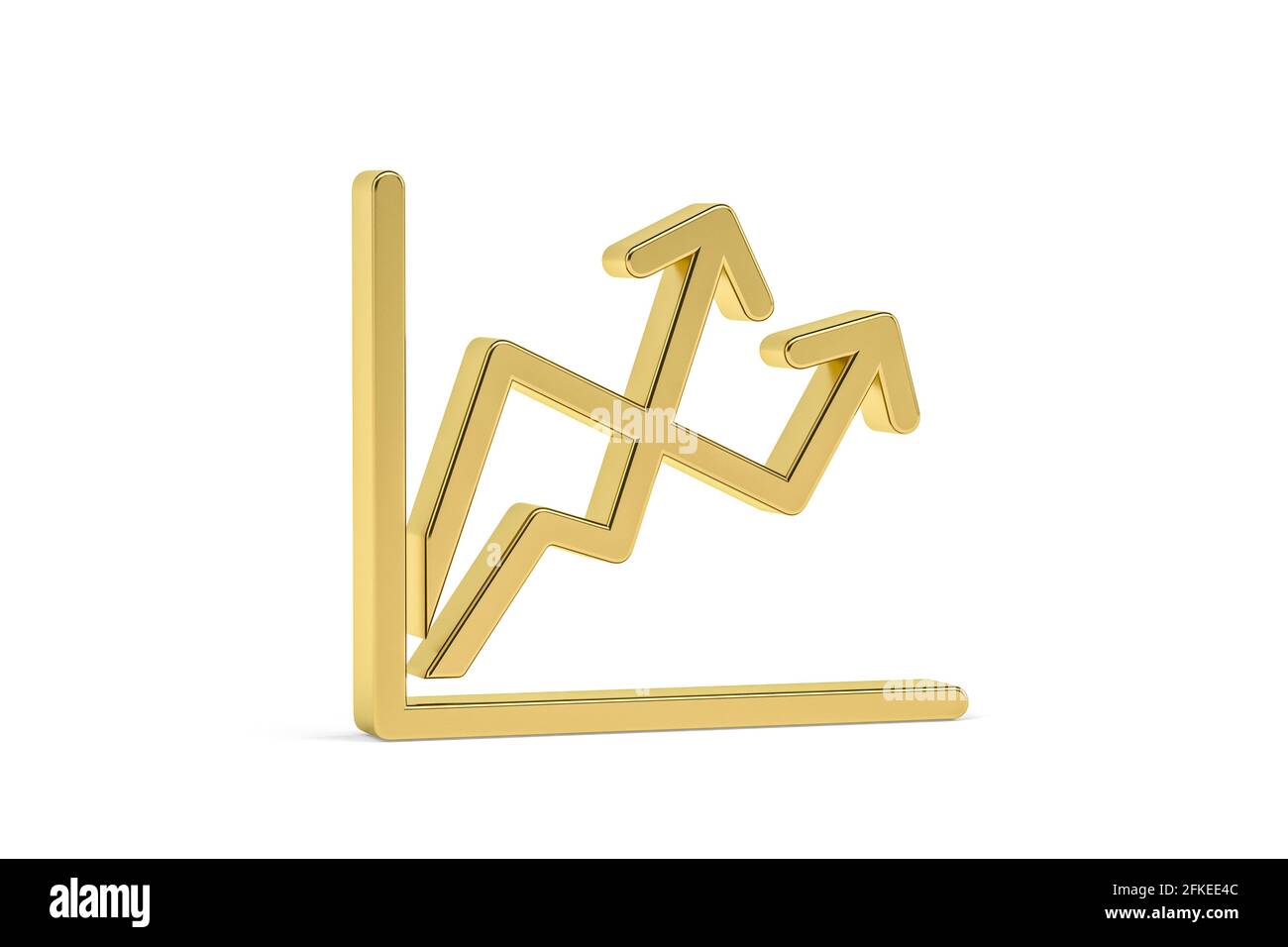 Golden 3d infographic icon isolated on white background - 3d render ...