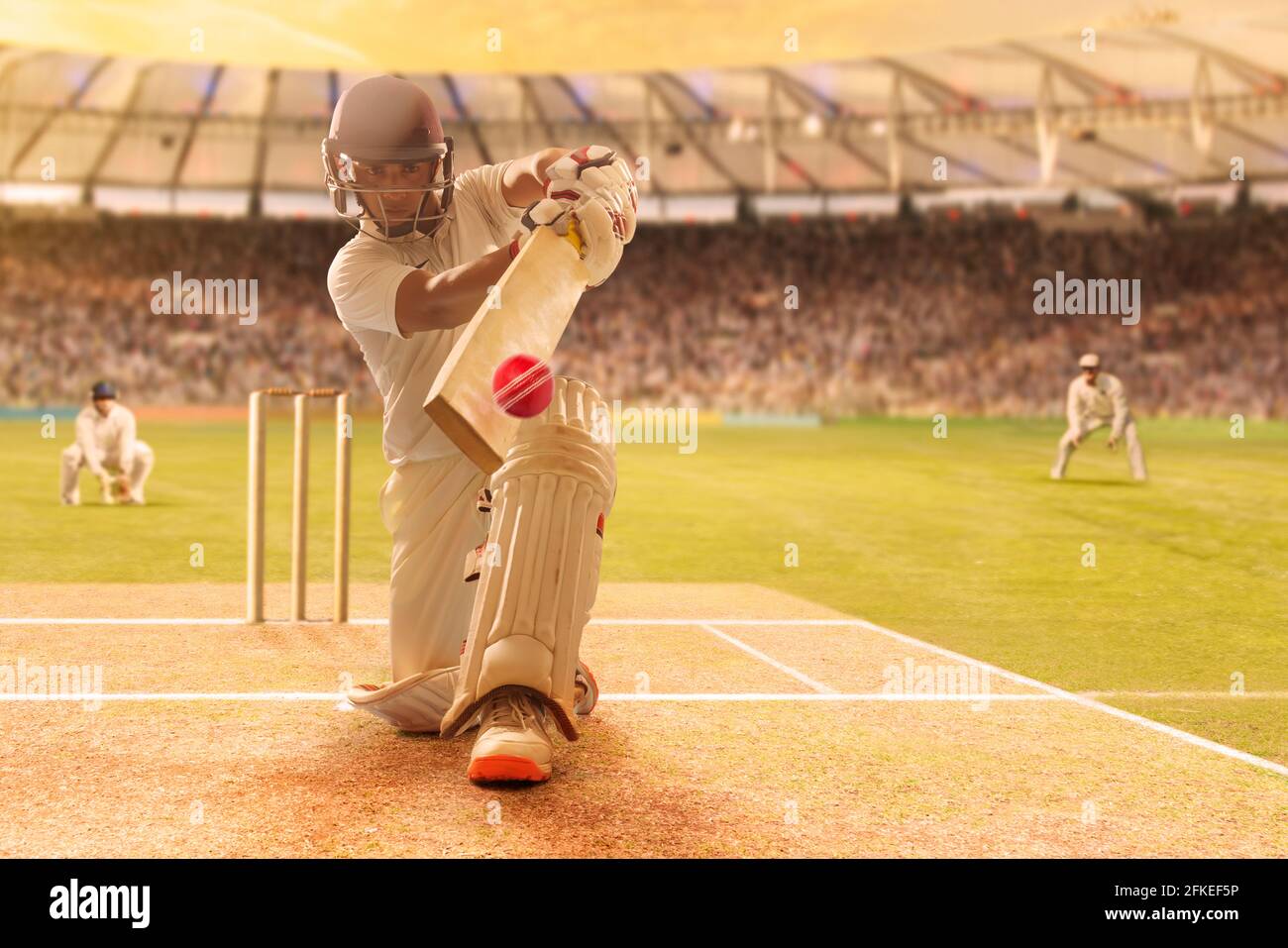 Batsman Hitting Ball Cricket Hi res Stock Photography And Images Alamy