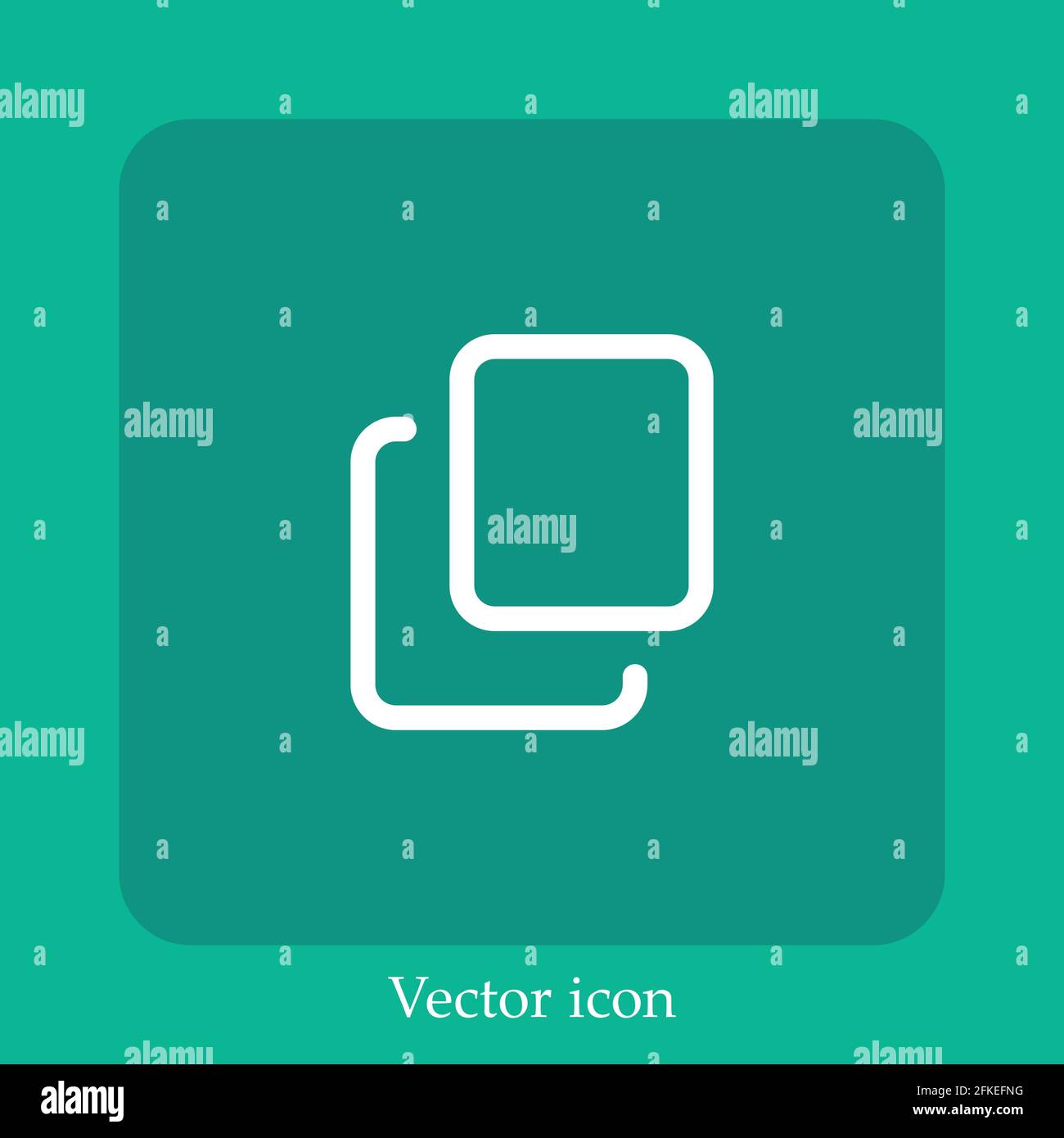 copy vector icon linear icon.Line with Editable stroke Stock Vector ...