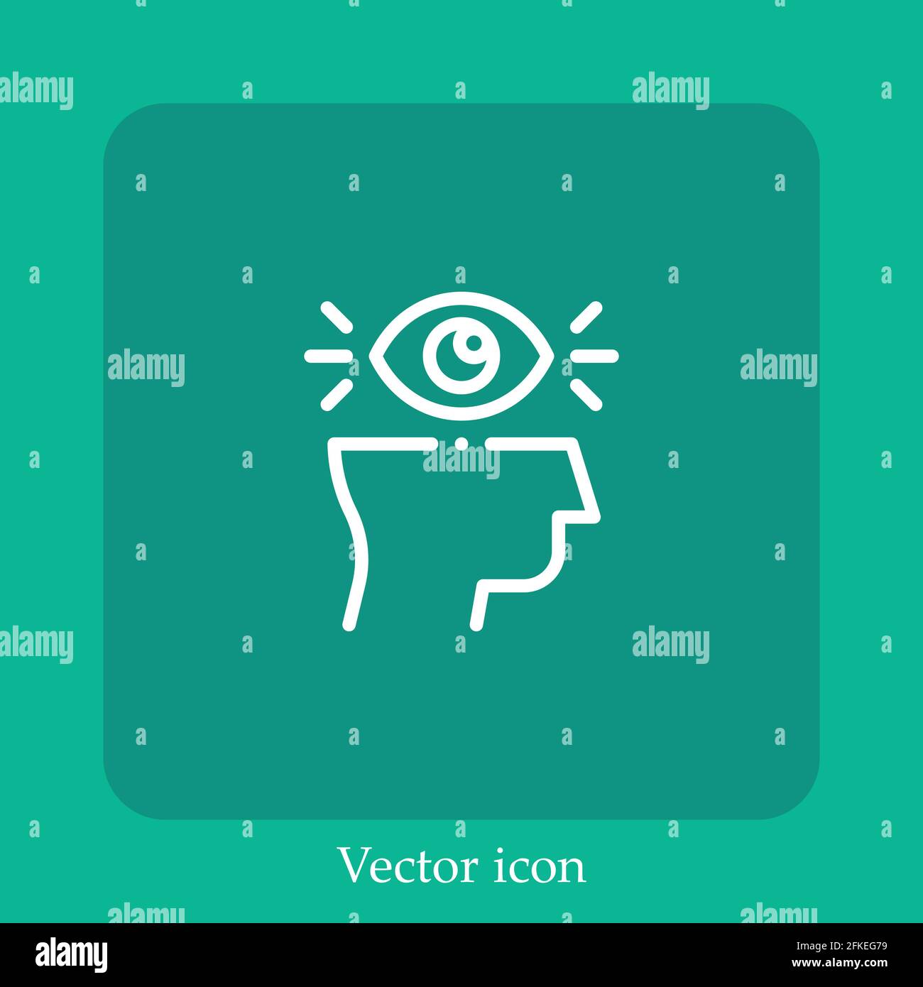 visualization vector icon linear icon.Line with Editable stroke Stock ...