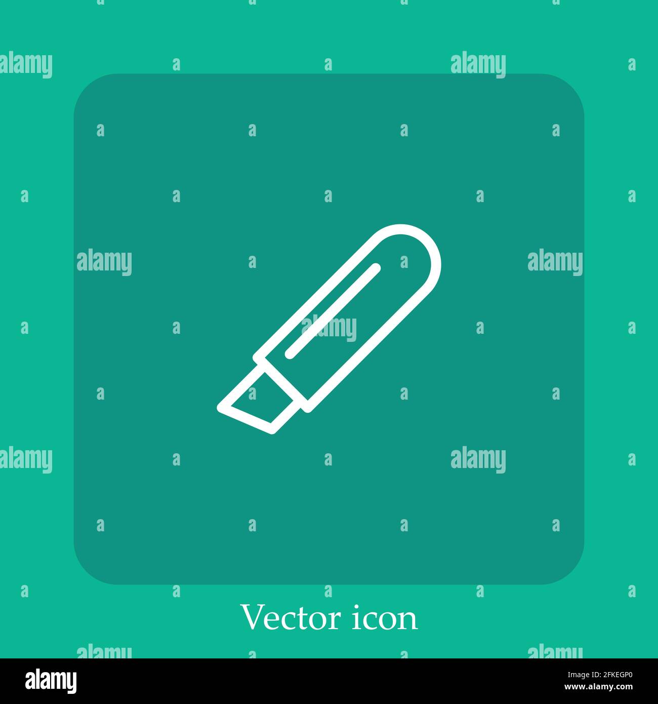 highlighter vector icon linear icon.Line with Editable stroke Stock Vector