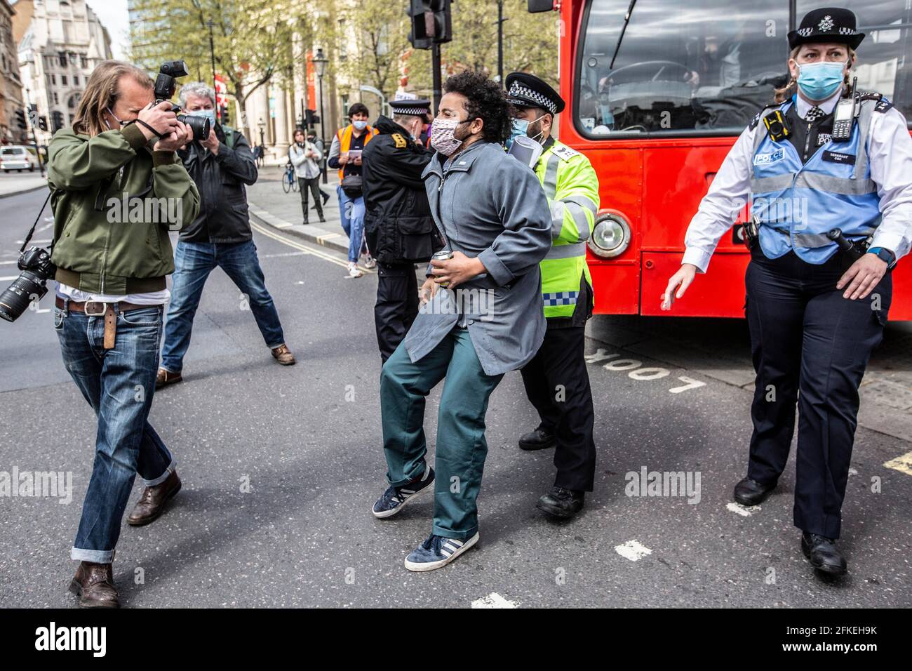 Thousands of protesters have marched through central London against the new police, crime, sentencing and courts bill, London, England, United Kingdom Stock Photo