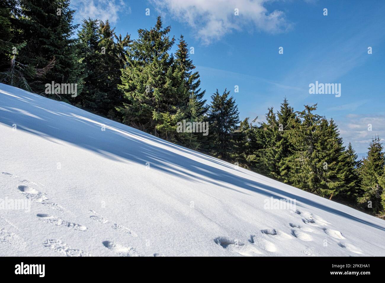 Lysec, Big Fatra mountains scene, Slovak republic. Hiking theme. Seasonal nature. Stock Photo