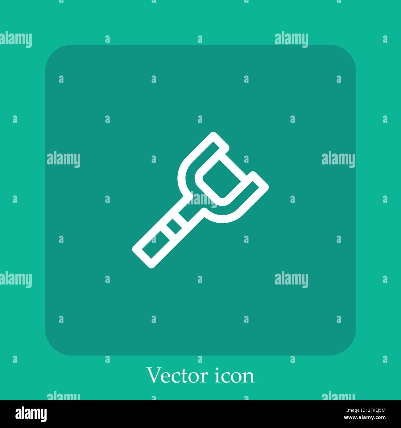 peeler vector icon linear icon.Line with Editable stroke Stock Vector