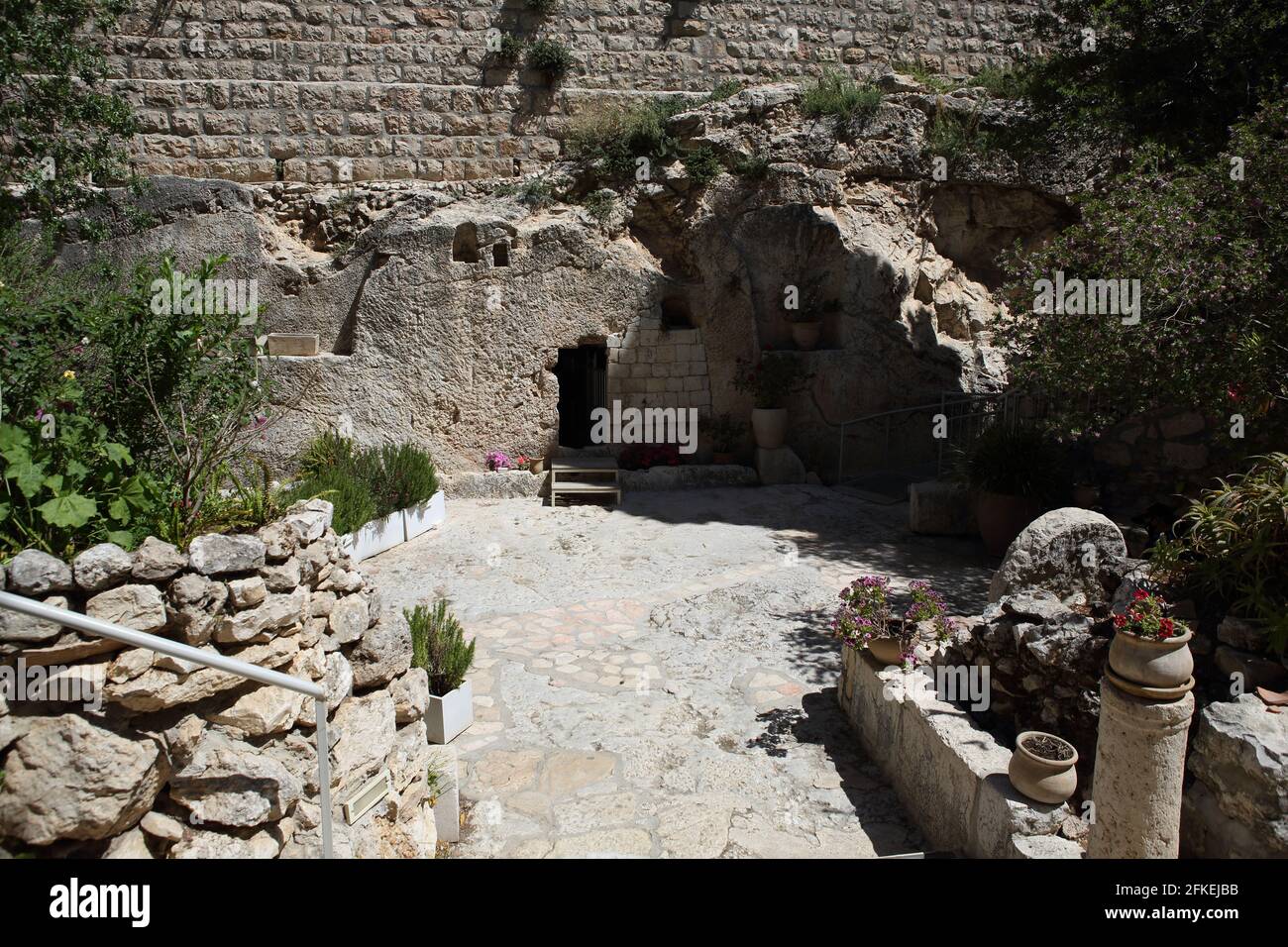 The Garden Tomb, an ancient Jewish burial cave outside the Old City of