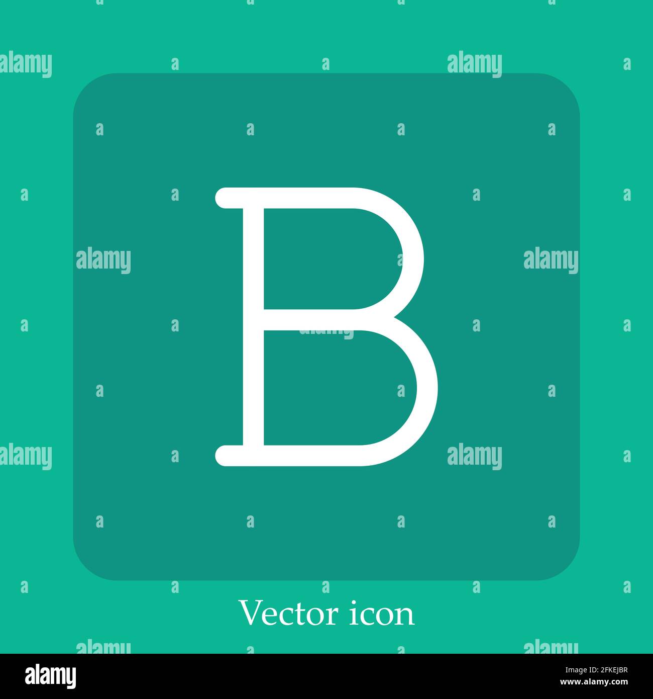 bold vector icon linear icon.Line with Editable stroke Stock Vector
