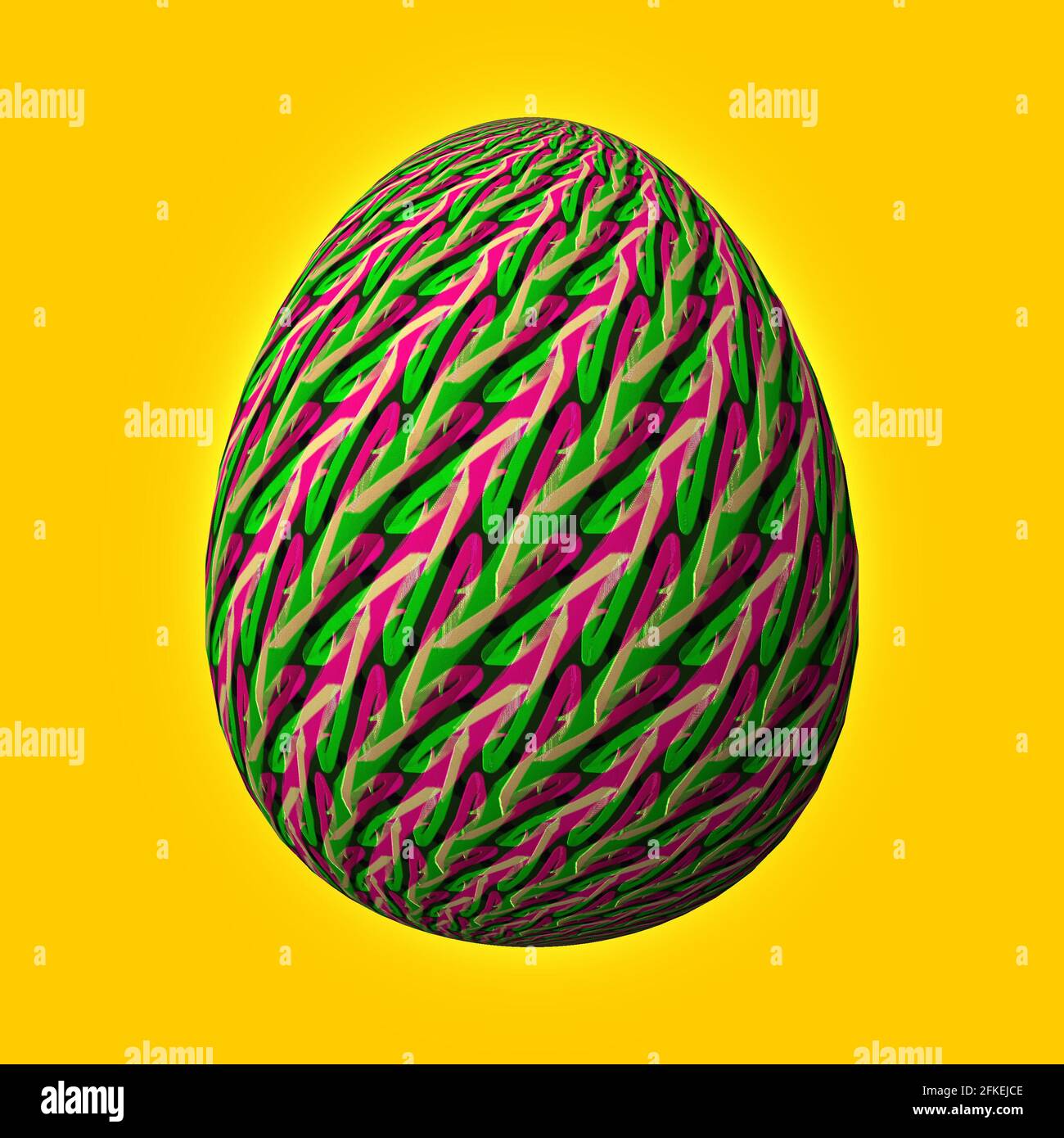 Happy Easter Artfully designed and colorful 3D easter egg 3D