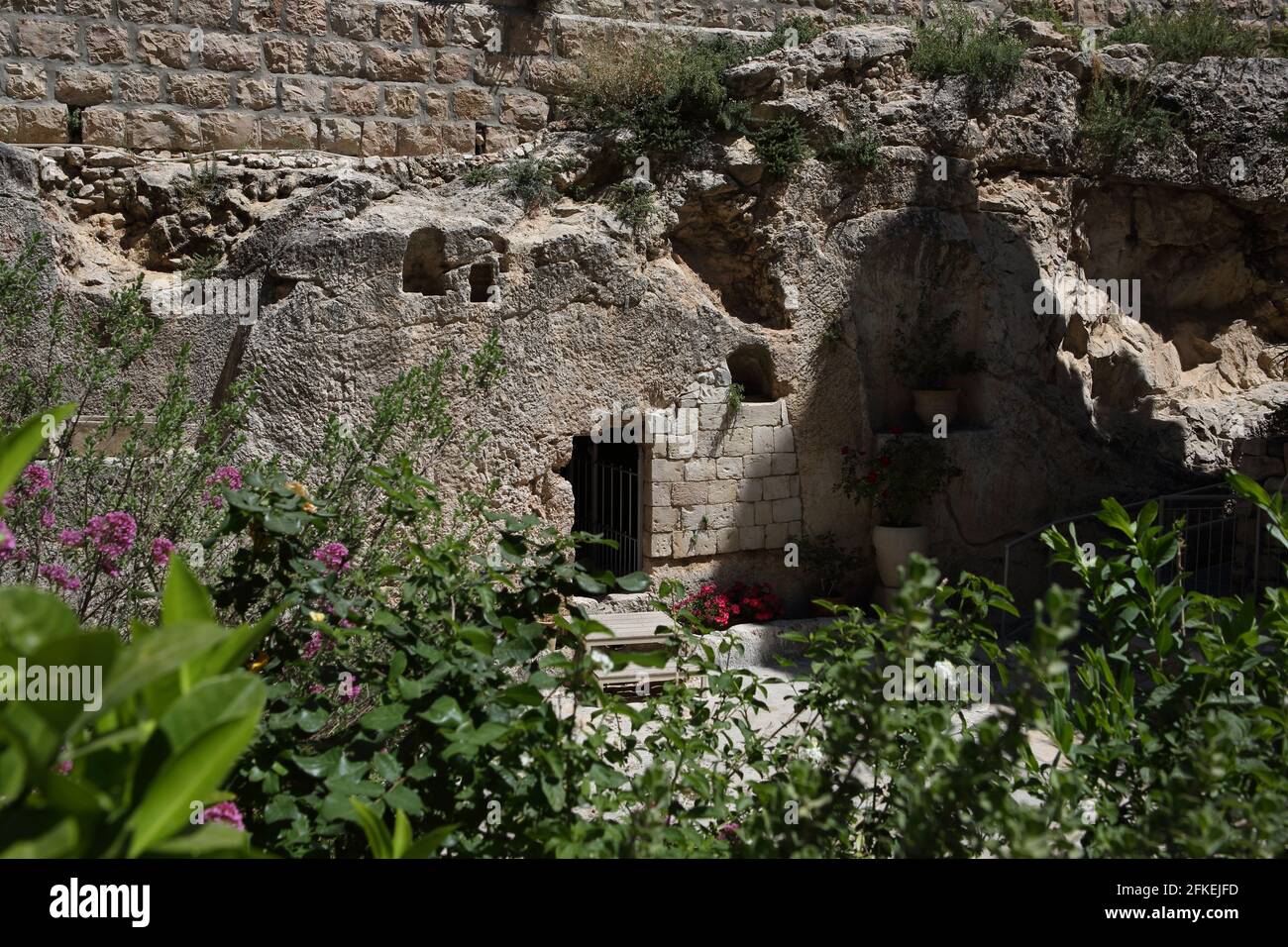 The Garden Tomb, an ancient Jewish burial cave outside the Old City of