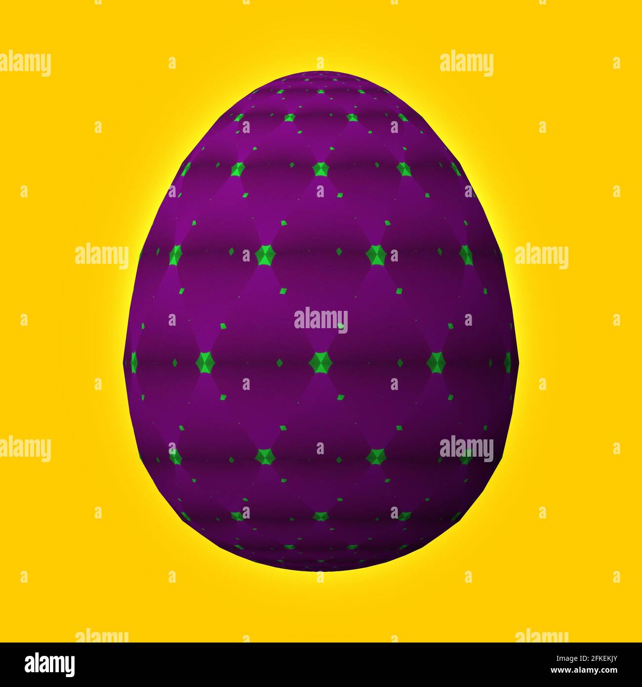 Happy Easter Artfully designed and colorful 3D easter egg 3D