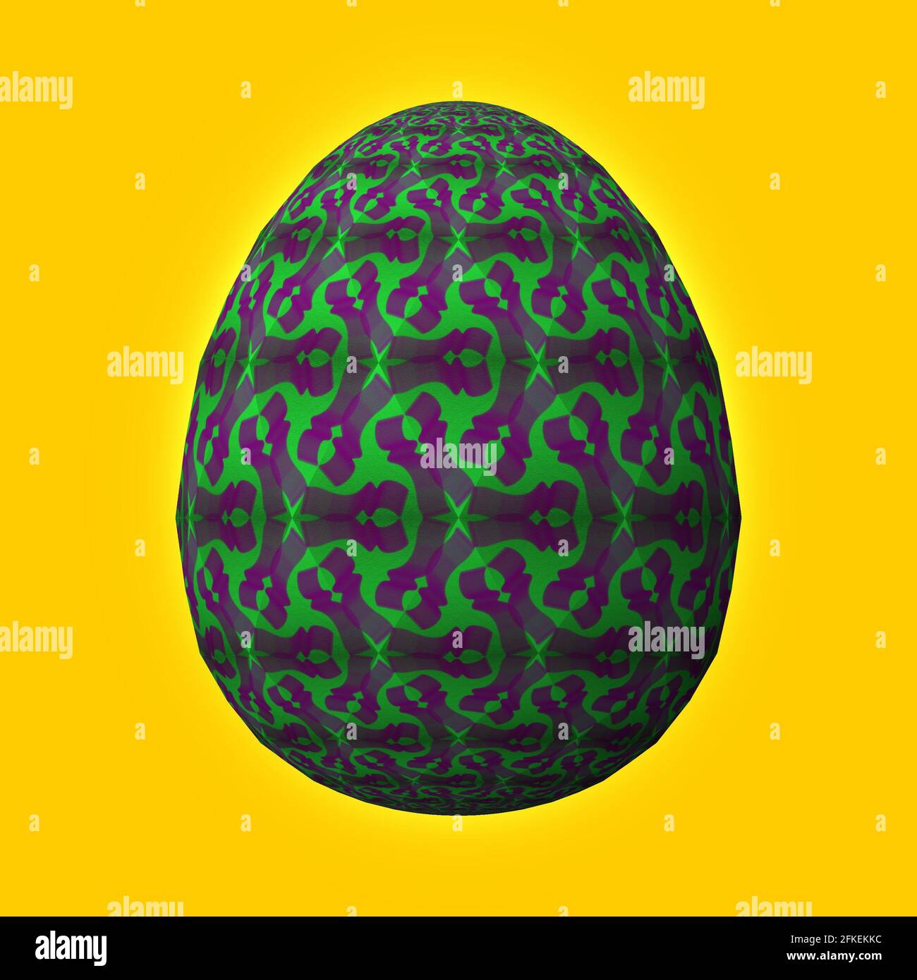 Happy Easter Artfully designed and colorful 3D easter egg 3D