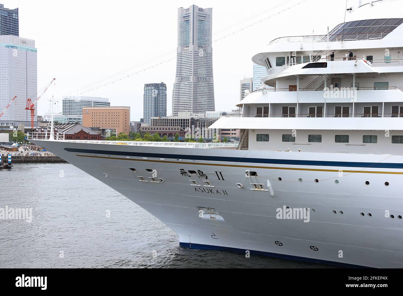 Kanagawa Japan 01st May 2021 Asuka Ii The Largest Cruise Ship In Japan Confirmed That One Passenger Was Infected With Covid 19 While Sailing And The Ship Was Stopped And Returned To Yokohama