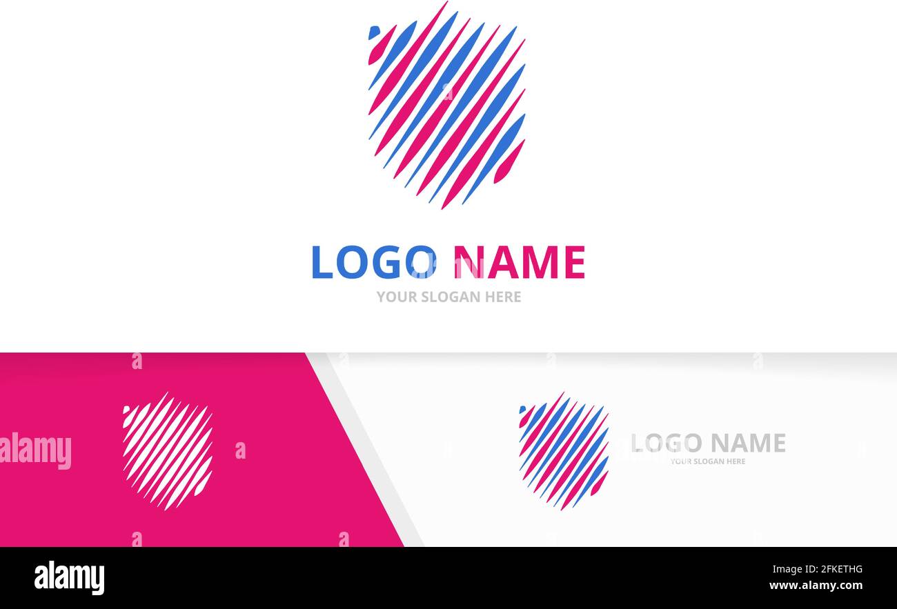 Creative shield logo design template. Unique security logotype concept. Stock Vector