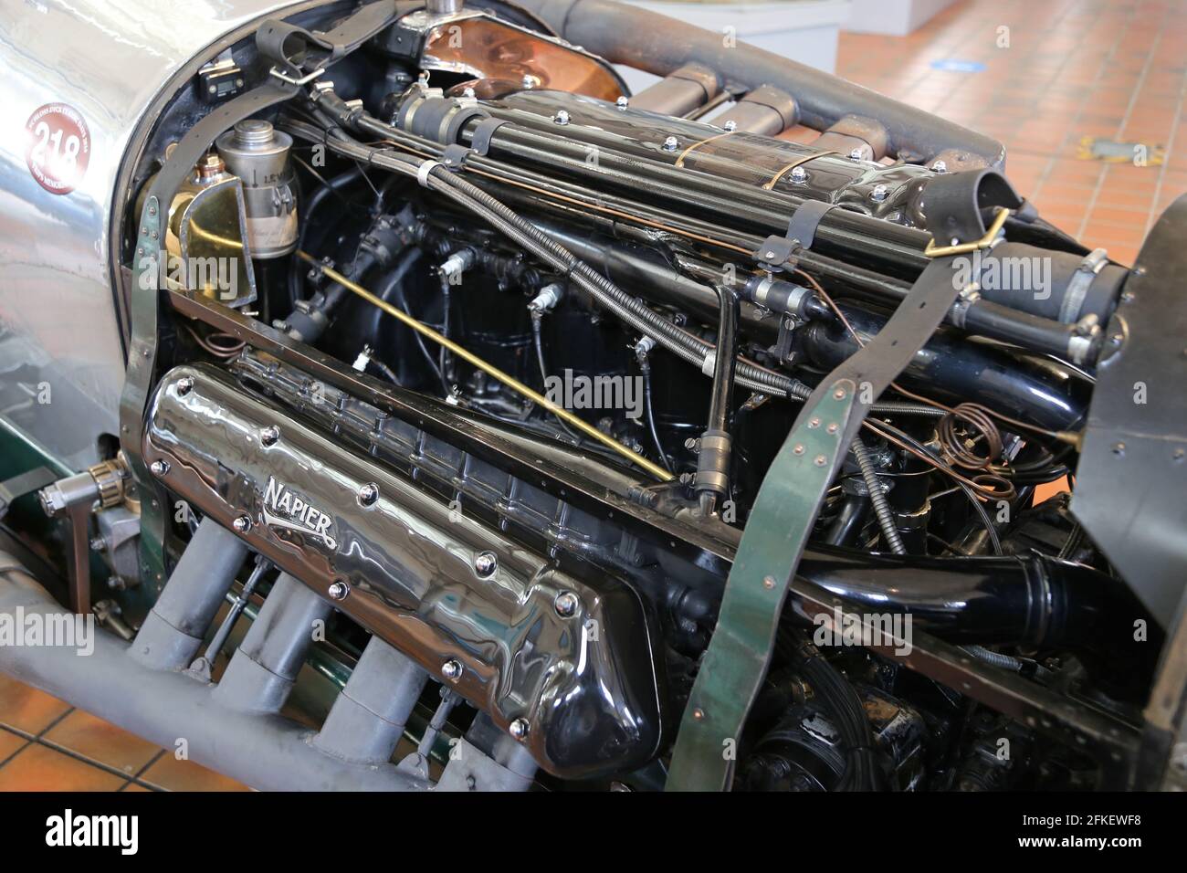 Lion Aero Engine In Napier Railton Lap Record Car ERA Shed Brooklands 